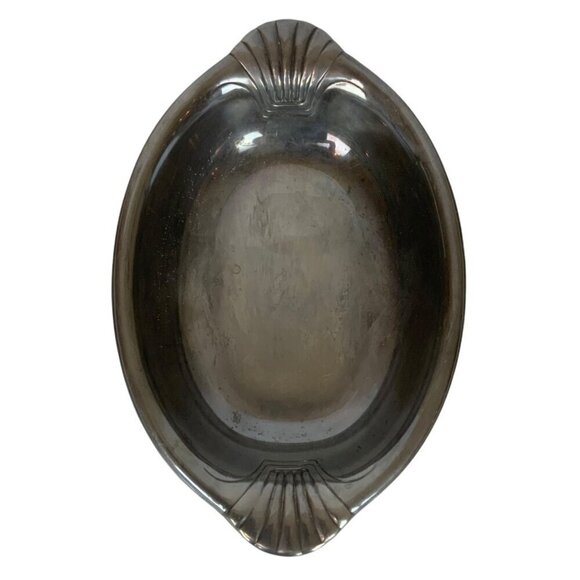 Wilton Armetale RWP Oval Serving Bowl Scallop Handles Holloware - Picture 4 of 9